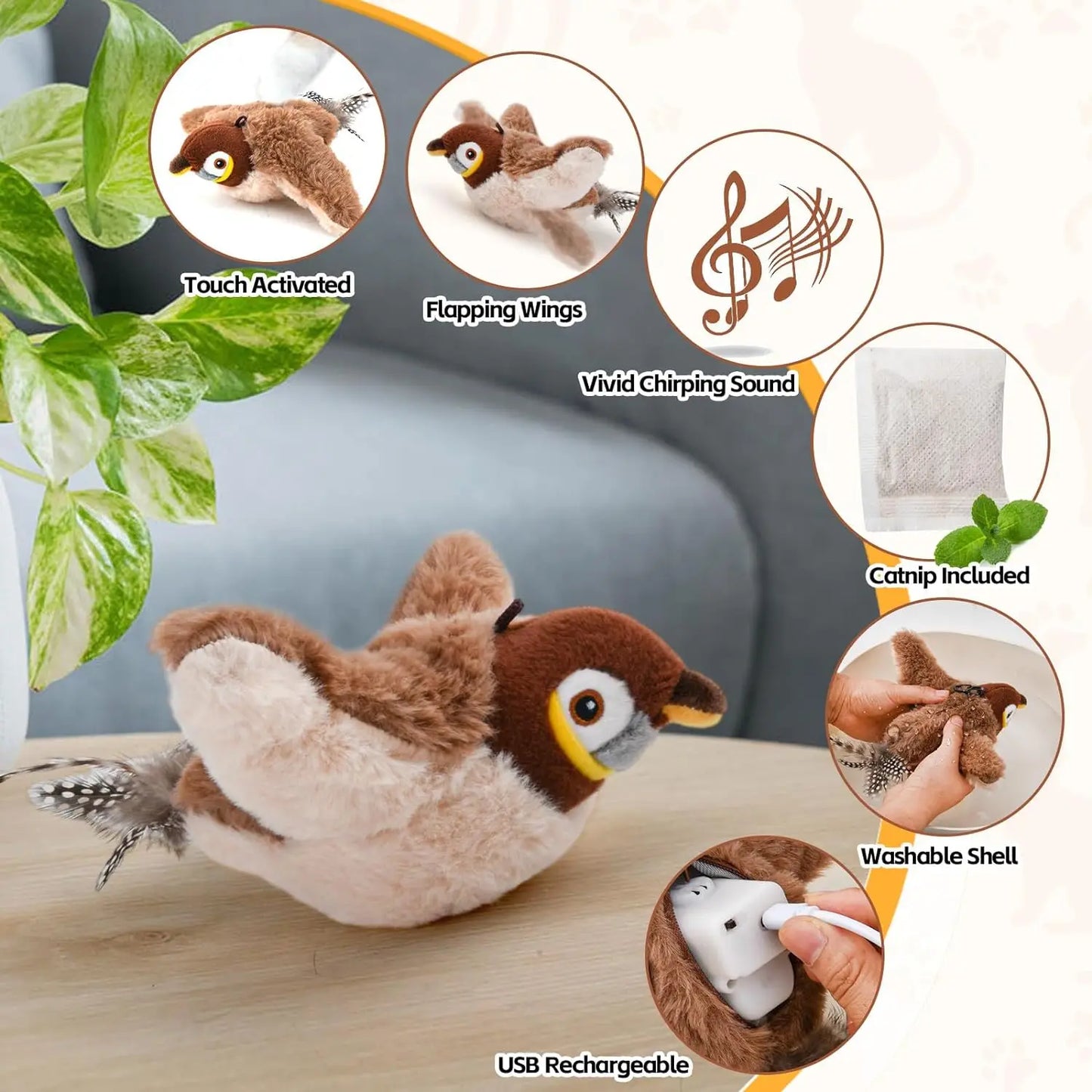 Flap N Chirp Cat Toy