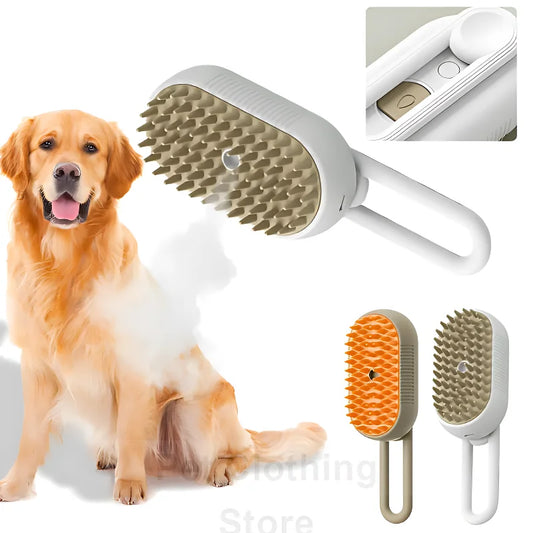 Rechargeable steam grooming brush